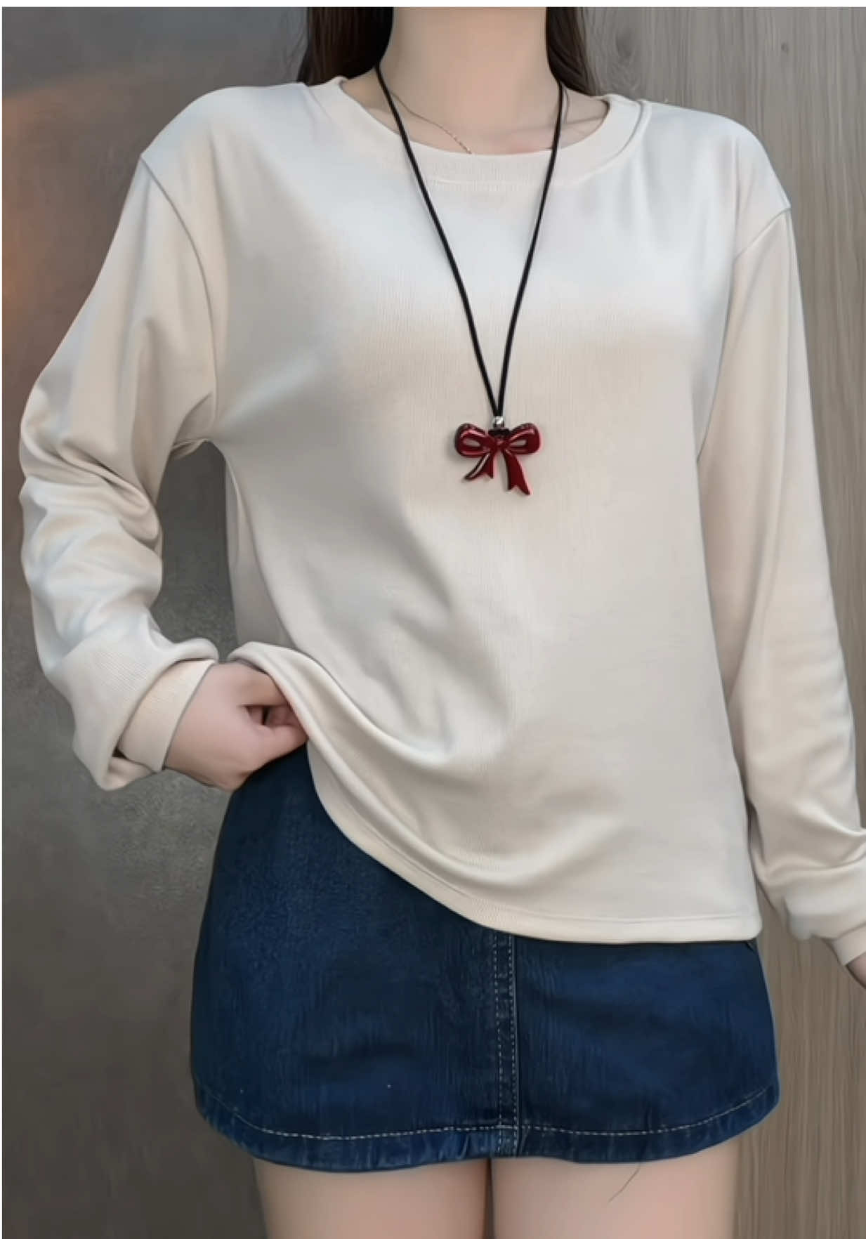 Áo nỉ thun phom xuông mặc thu đông thoải mái #quanao #thờitrang #xuhuong 