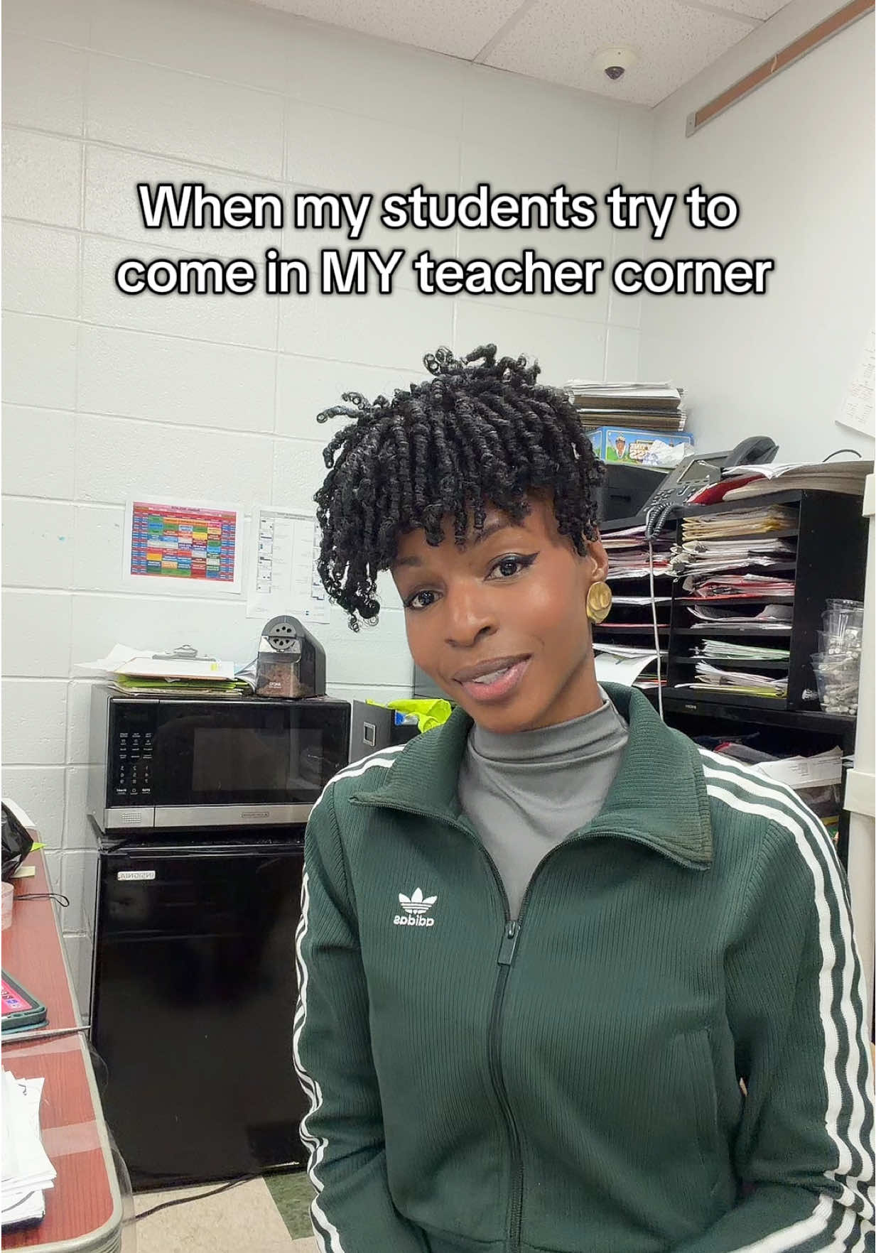 Protect your corner by any means necessary!! #teacherhumor #teachertok #teachersoftiktok #elementaryteacher 