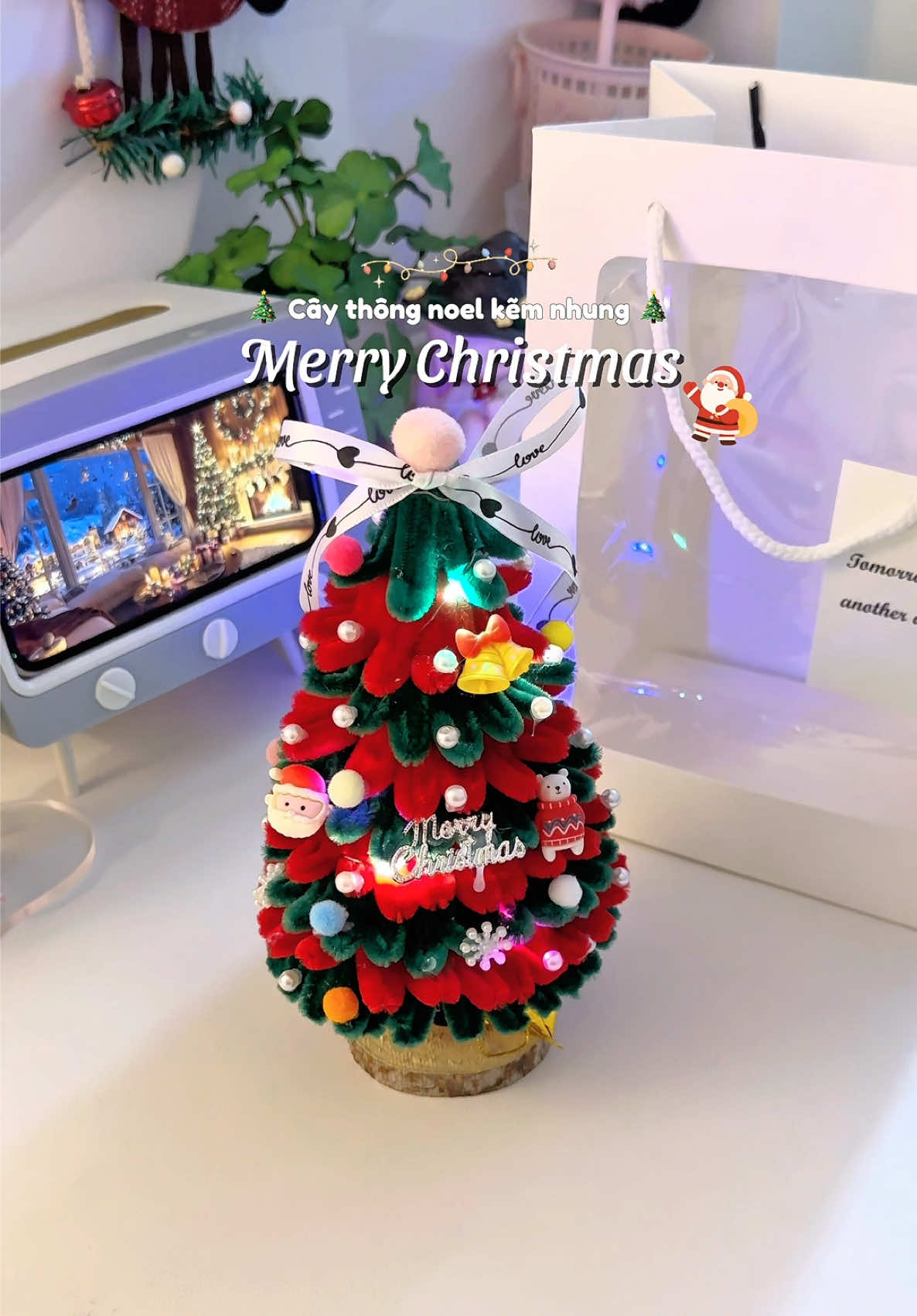 Cây thông noel kẽm nhung 🎄🎁🎅 #riviucunghuong #noel #caythongnoel #giangsinh #merrychristmas 