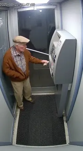 Grandpa Vs ATM Machine  #sora #atm  #grandma #money #fyp 