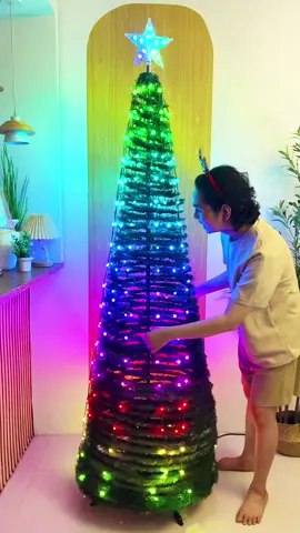 Christmas tree complete set grabe ang ganda ng mga ilaw nya #christmastree #christmasdecor #christmastreecompleteset #foldablechristmastree 