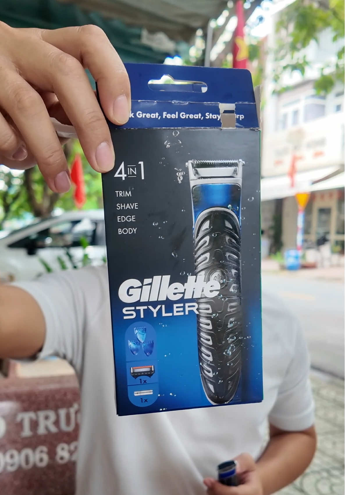 Máy cạo râu điện đa năng, kèm cạo lông cơ thể xịn xò Gillette Styler 4in1 #gillettestyler 