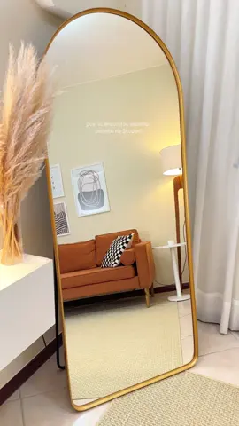 Espelho base reta corpo inteiro com suporte de chão moldura aluminio. #espelho #espelhodechao #espelhodequarto #decoracao