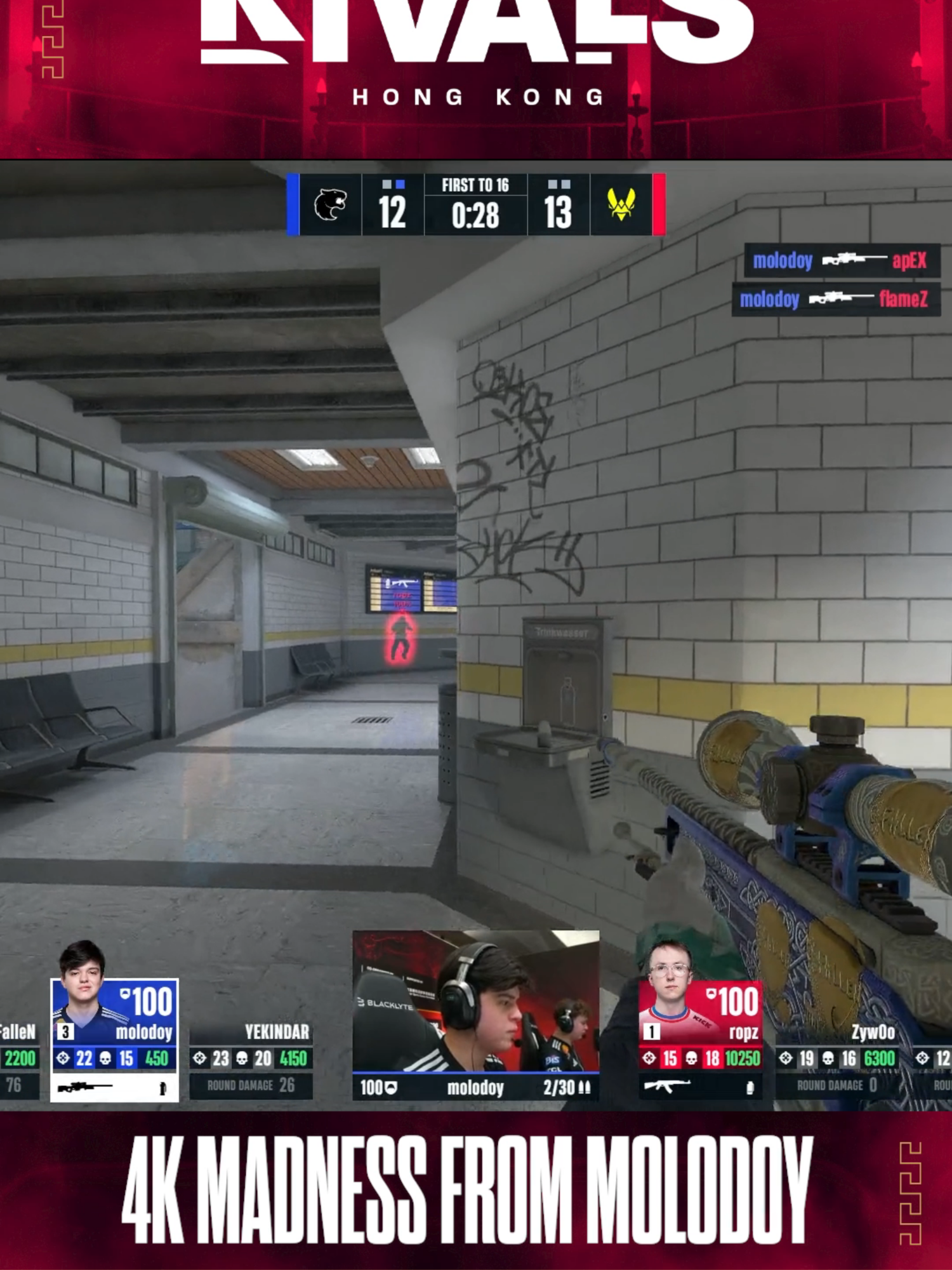 4K MOLODOY MADNESS 🤯🤯🤯 The @furiagg AWPer dominates on Overpass at BLAST Rivals Hong Kong 🤌 #BLASTPremier #Esports #BLAST #HONGKONGRivals #CS2 #電競 #香港電競 #MMarkEvents #M品牌活動 #大型體育活動 #大型體育活動事務委員會 #MajorSportsEvents #體壇盛事由你開始 #counterstrike #counterstrike2 #cs2highlights #cs2clips #cs2moments #molodoy #awp