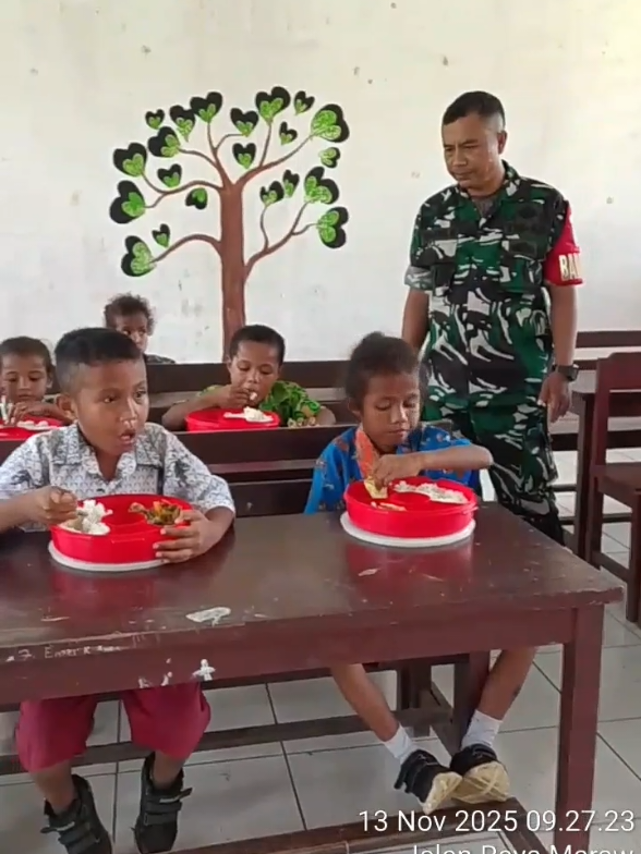 pendampingan mbg, SD Inpres Adibai #daricapcutketiktok  #fyp  #fypage  #tniad  #babinsa 