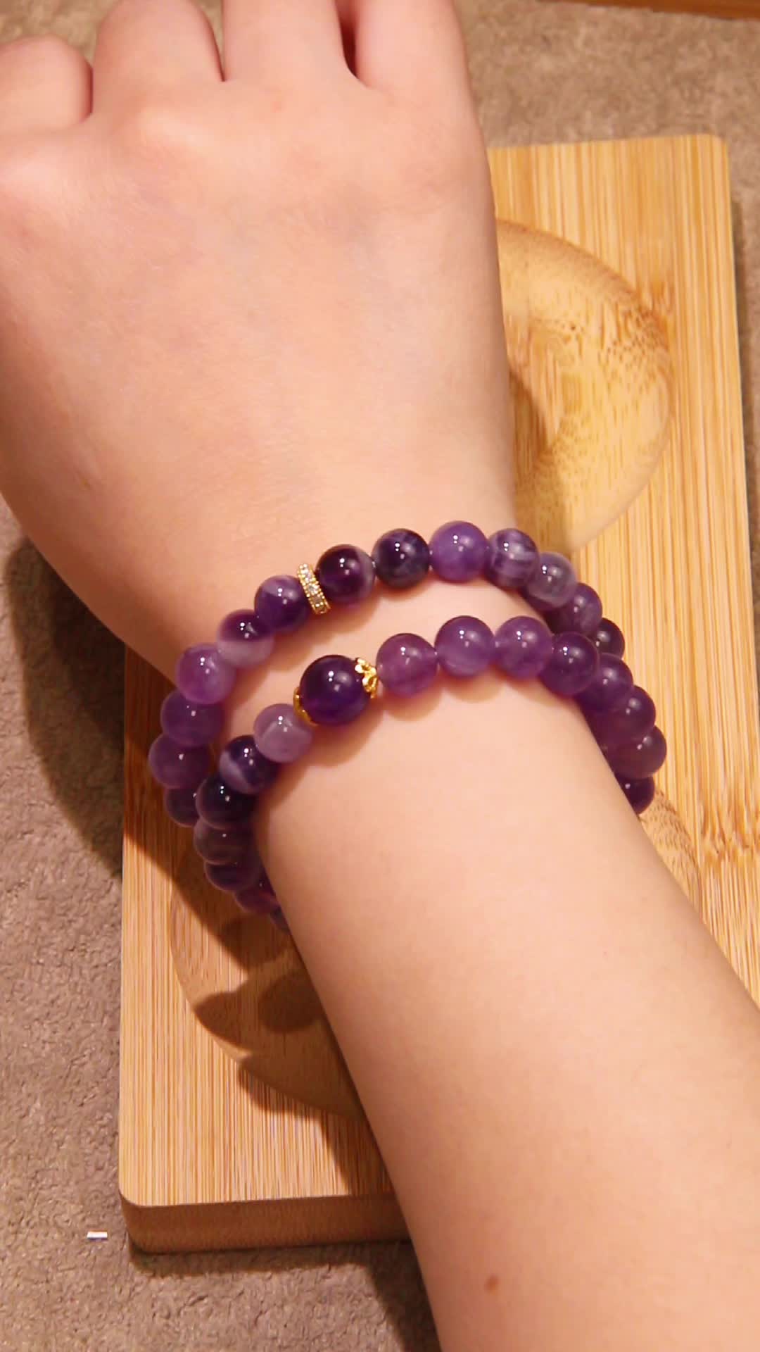A beautiful purple amethyst bracelet set #beautymarkjewelry #banglebracelets #designerbanglebracelets #npjewelry #jewelryfinds #ezjewelry #amethyst #CrystalBracelet #Beaded #Bracelet