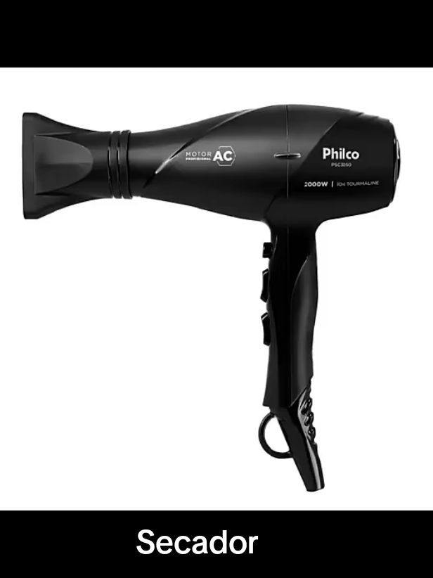 Secador de Cabelo Philco PSC3050 Motor Profissional 2000W por R$89,90. #secador @Fabiana Pereira @Fabiana Pereira 