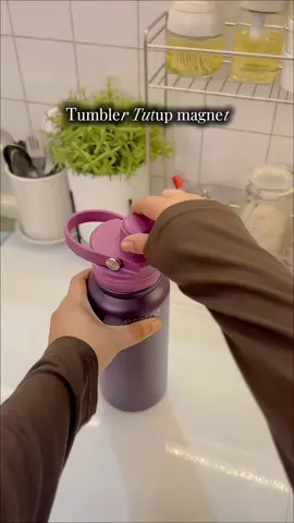 Tumbler tutup magnet gini bikin satisfying bgt😌☝🏻 #ecentiotumbler #tumblermagnet #tumblerstainless 