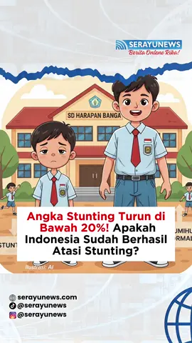 Kabar baik! Untuk pertama kalinya, angka stunting nasional turun menjadi 19,8% — sebuah capaian bersejarah untuk kesehatan anak Indonesia  Namun, perjuangan belum selesai! Pemerintah masih menargetkan turun hingga 14,2% pada 2029. Kini saatnya kita semua ikut ambil bagian  Bagaimana menurutmu? Apakah Indonesia sudah berada di jalur yang benar untuk mengatasi stunting? Tulis pendapatmu di kolom komentar!  #CegahStunting #AnakSehatIndonesiaKuat #StopStunting #GenerasiEmasIndonesia #KesehatanAnak    