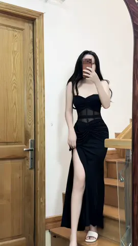 Đầm dây eo lưới