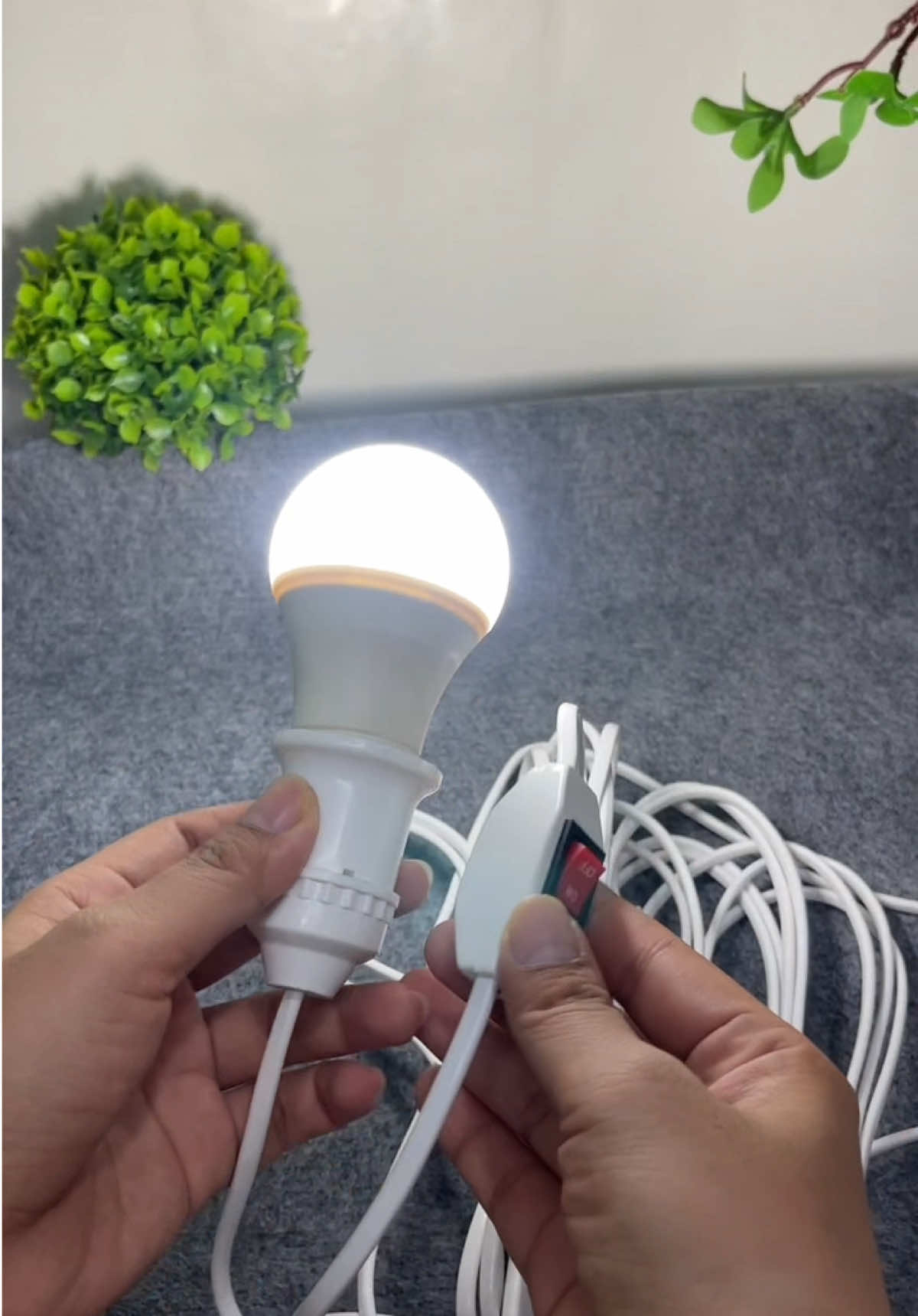 Bộ đui đèn liền dây công tắc và phích cắm #daydienliencongtac 