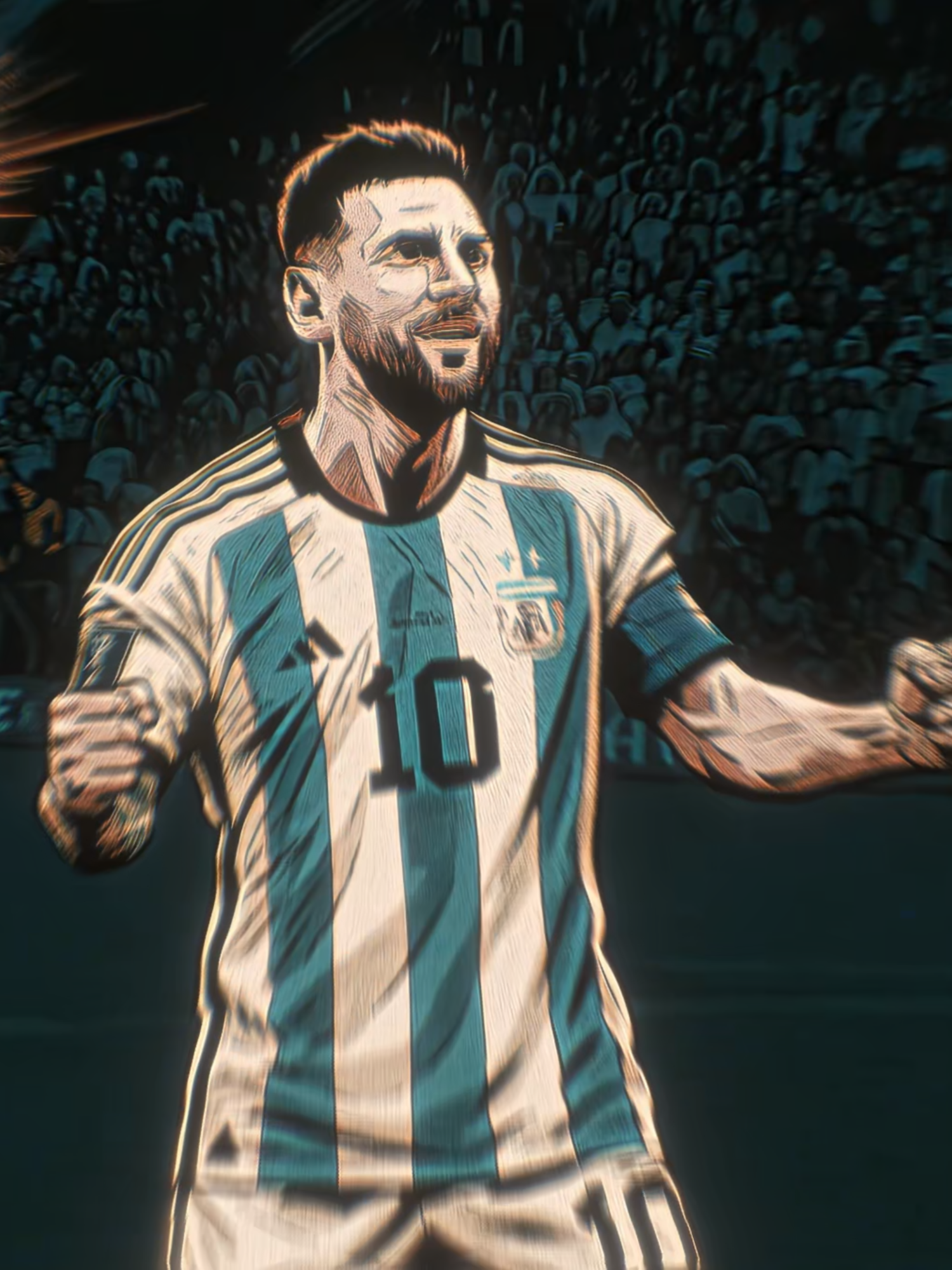 Mr. World Cup in a New Trend 🐐 🏆 . . . #messi #ghibli #fyp #football #viralvideos #aftereffects