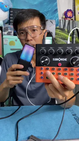 Bộ soundcard và mic hát live, rặng đầy đủ dây kết nối #cach #sieugiamgia #chonghu 