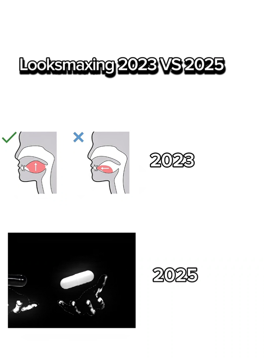 Comparação de Looksmaxing de 2023 e o de agora  #looksmax 
