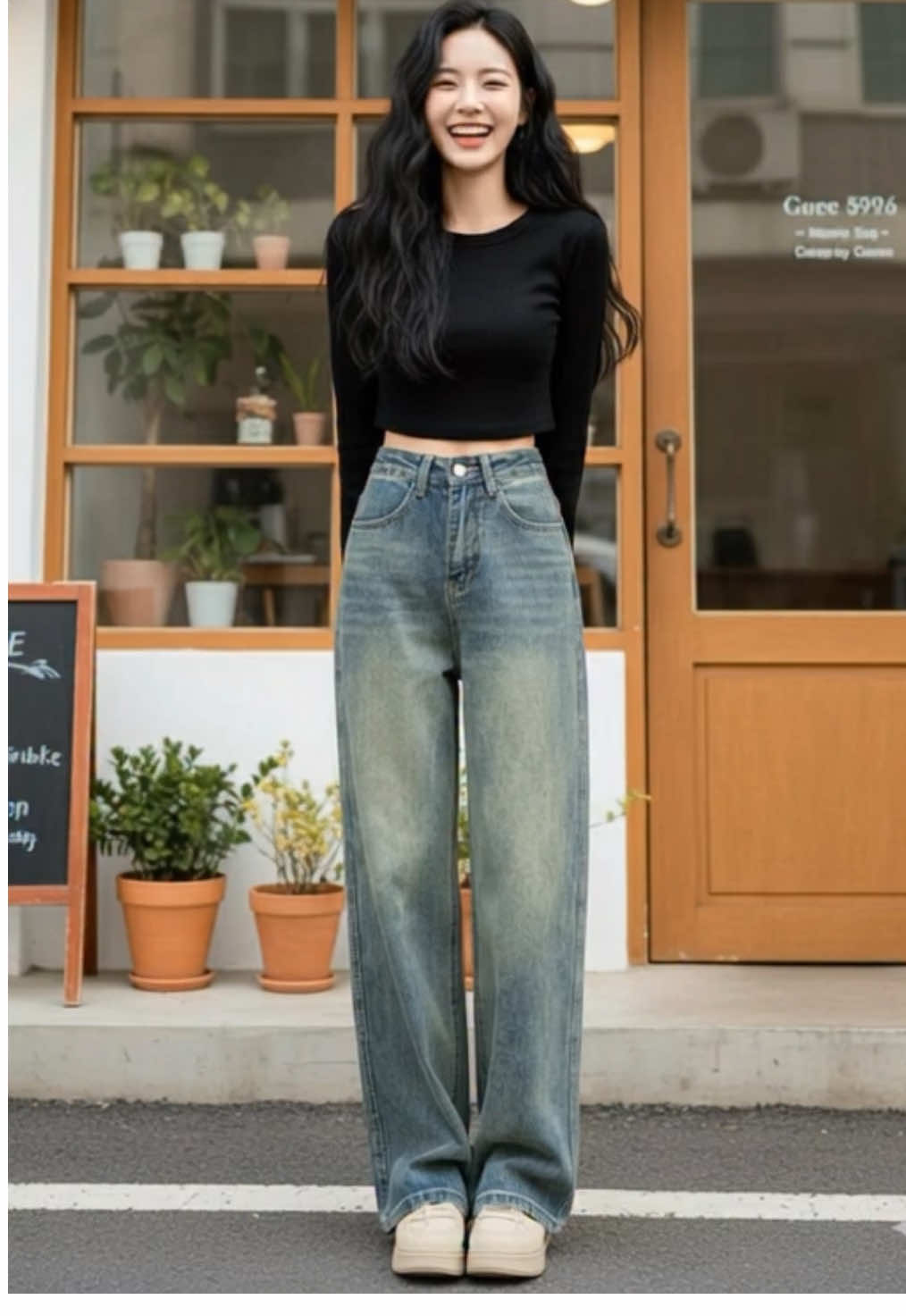 ยีนส์เอวสูง#กางเกงยีนส์ #ยีนส์ #ยีนส์ขายาว #ยีนส์เอวสูง #กางเกงยีนส์ผู้หญิง 