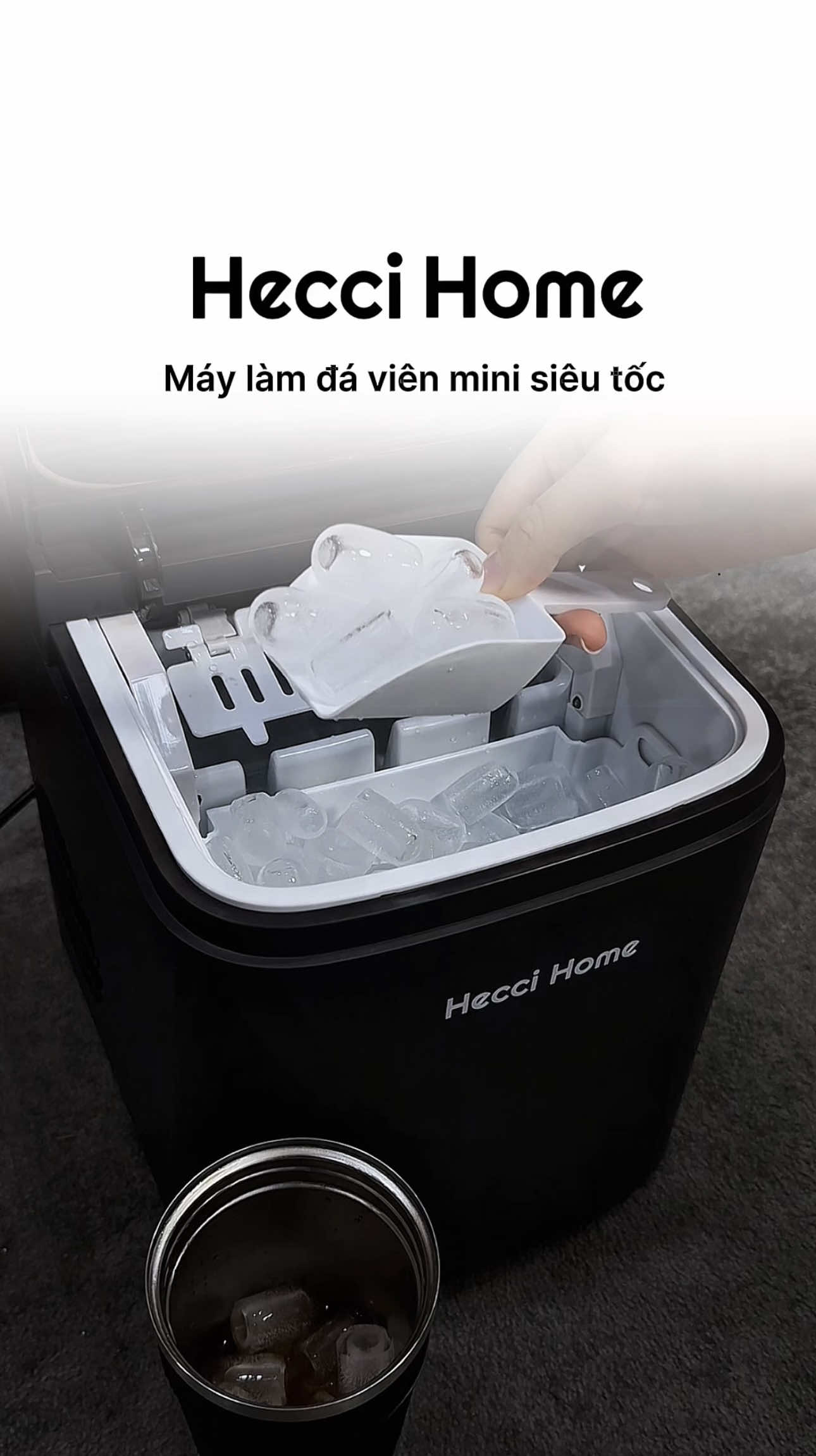 Máy làm đá viên mini #maylamda #maylamdamini #maylamdavien #heccihome #fyp 