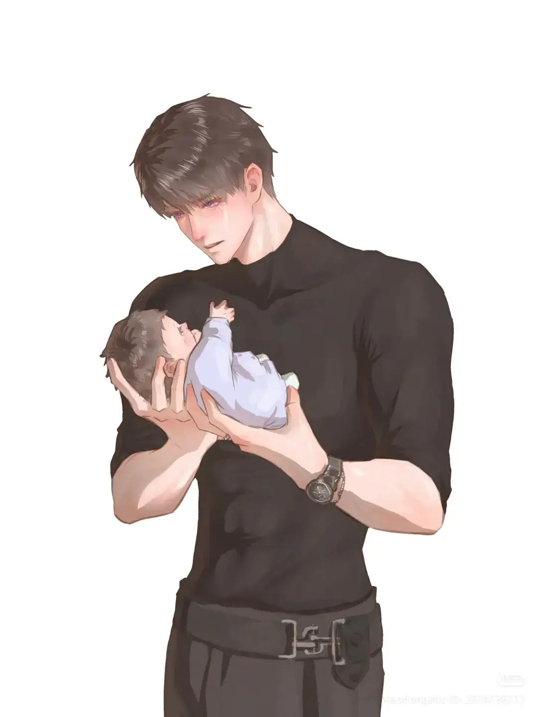 They day she was born, it was as if another moon was hung beside his wife's. Another world, another star in his life. Another soul he would always protect. He would do anything for her, and her mother. cr: 刘姨吃芒果(炸号恢复版), ID: 2974738777 #calebloveanddeepspace #lads #CALEB 