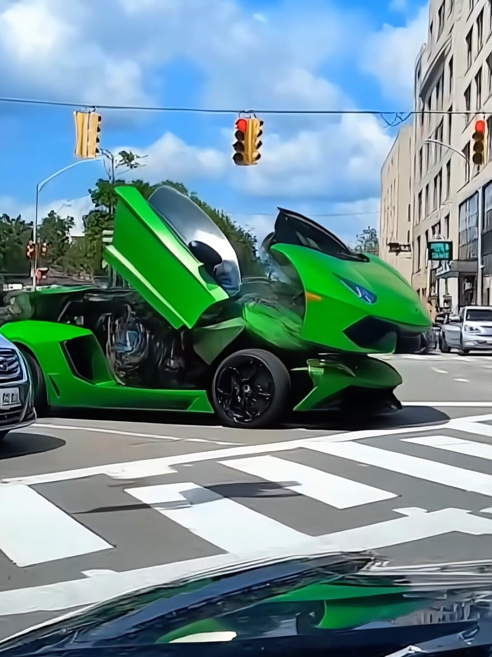 도로 위에서 갑자기 로봇이 변신한 이유 📖 영상 설명 맑고 화창한 오후, 신호등 앞에 서 있던 초록색 람보르기니가 갑자기 기계음을 내며 변신을 시작한다. 차체의 금속 패널이 움직이고 펼쳐지더니, 어느새 도심 한가운데에 거대한 초록색 로봇이 서 있다. 사람들이 놀라움 속에 지켜보는 가운데, 로봇은 횡단보도를 바라본다. 지팡이를 짚은 할머니가 천천히 길을 건너고, 그 뒤를 어린 남매가 따른다. 할머니가 무사히 건너자, 아이들은 멈춰 서서 로봇에게 인사를 하며 따뜻하게 감사의 인사를 전한다. 로봇은 살짝 고개를 숙이고 어깨에서 부드러운 증기를 내뿜으며 미소 짓는 듯하다. 도심 한가운데에서 펼쳐진 인간과 기술의 공존 — 감동적인 순간이 시작된다. #로봇 #트랜스포머 #도심로봇 #미래로봇 #Cinematic 