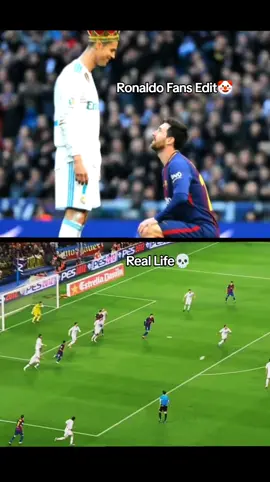 Messi made Ronaldo fans dream come true😎🤣🤣🤣🤣🤣🤣#ronaldo #messi #football #foryou #ronaldovsmessi 😎 Know your level first☠️