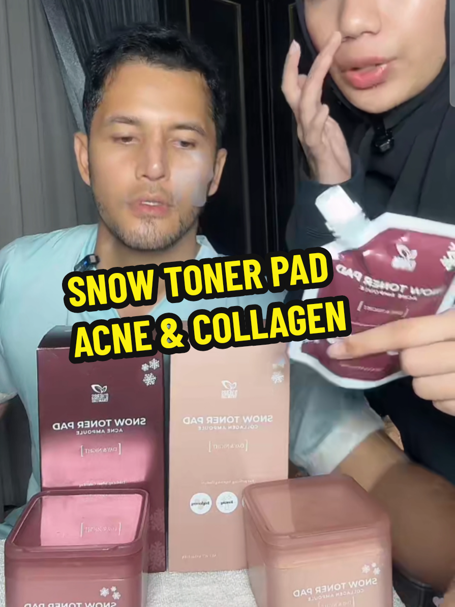 SNOW TONER PAD ACNE & COLLAGEN #tonerpad #tonerpaddherbs #yanavariousshop #dherbsterlajaklaris #dherbstonerpad