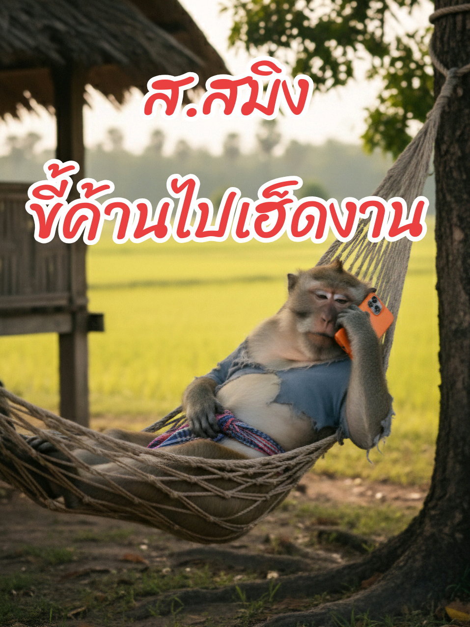 เมื่อ ส.สมิงขี้ค้านไปเฮ็ดงาน หัวหมอคัก 🤣 #เทรนด์วันนี้ #viralmonkeycomedyvideo #ai   #ลิง #สมิงลูกลิงกัง 