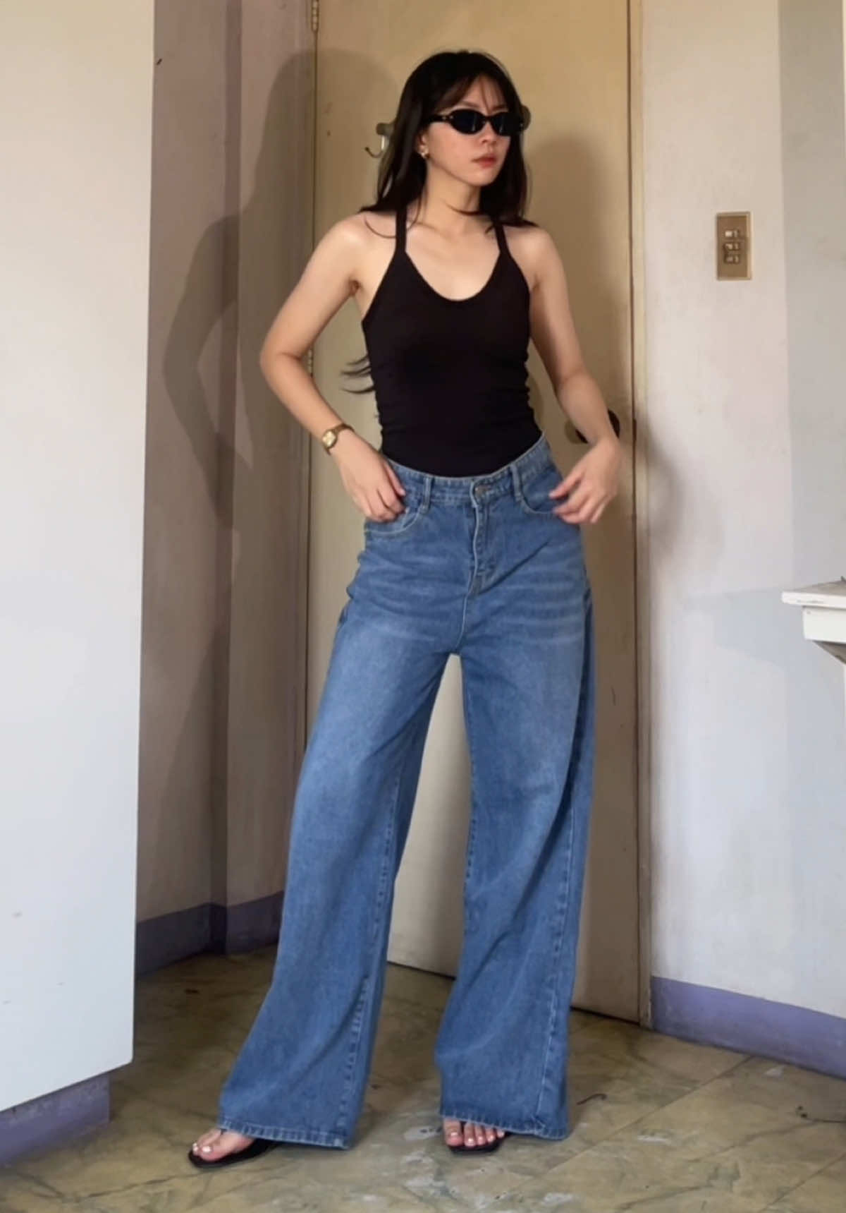 washed blue denim pants>> #denimpants #affordablepants #outfits #TikTokFashion #fyp 