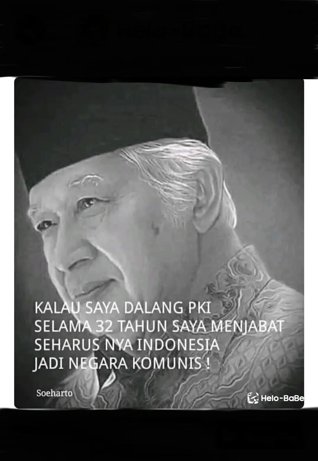 saya pribadi sangat bersyukur kepada ALLAH SWT..atas penganugrahan PAHLAWAN NASIONAL kepada Presiden RI ke 2.. BAPAK.JEND BESAR(PURN) H.MUHAMMAD SUHARTO.. Terima kasih Bapak Presiden  JEND(PURN) H.PRABOWO SUBIANTO.. sehat2 bapak akulah pengagummu.. 🙏🙏