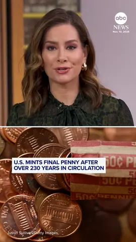 Penny for your thoughts? The U.S. Mint has officially ended production of the penny, abandoning the 1-cent coins that were embedded in American culture for more than 230 years but became nearly worthless. #news #penny #coins #usmint #abcnews