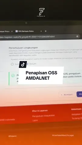 Penapisan Izin Lingkungan OSS from AMDALNET 🔥 #FixLegalID #GakPakaiRibetFixLegal #OSS #NIB 