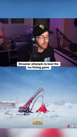 Streamer attempts to beat the ice fishing game #kickstreaming 