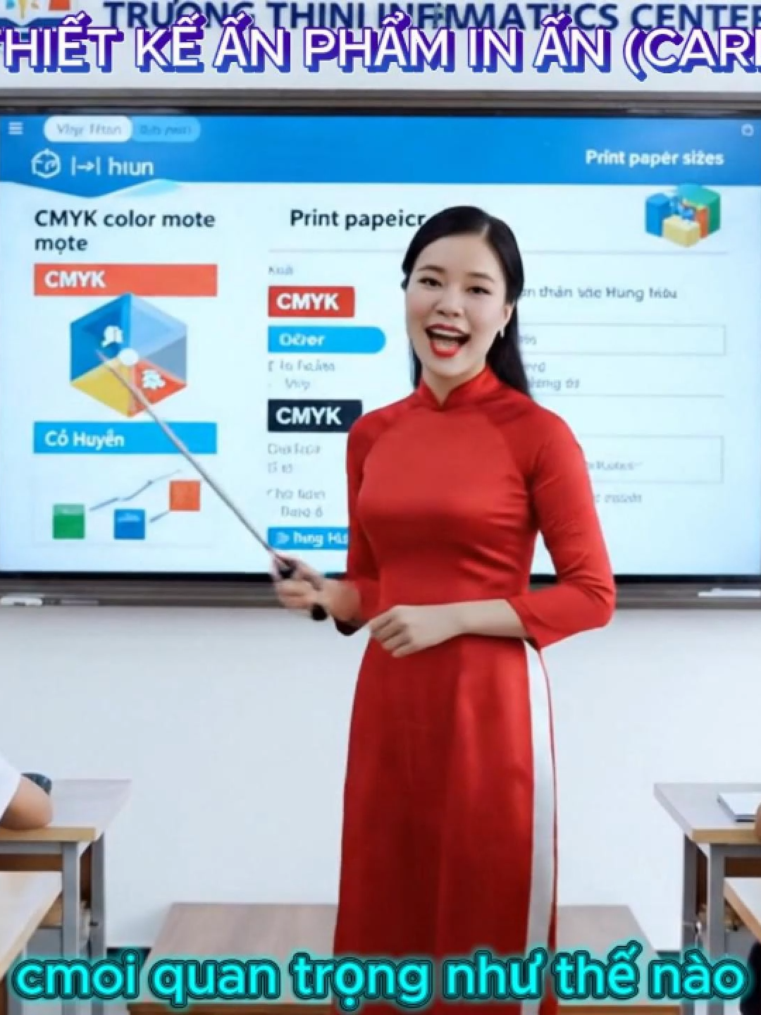 BUỔI 15: THIẾT KẾ ẤN PHẨM IN ẤN (CARD, TỜ RƠI) 🎯 Mục tiêu: Thiết kế chuẩn khổ in – CMYK – bleed – xuất file sạch để in. 📚 Nội dung: Kích thước card visit/tờ rơi; chế độ CMYK; Bleed; xuất PDF/TIFF; checklist pre-press. 💻 Bài tập: Thiết kế card visit “Trung Tâm Tin Học Trường Thịnh”. #InAnVungTau #CardDesignVungTau #TrungTamTinHocTruongThinhVungTau #HocTinHocvungTau