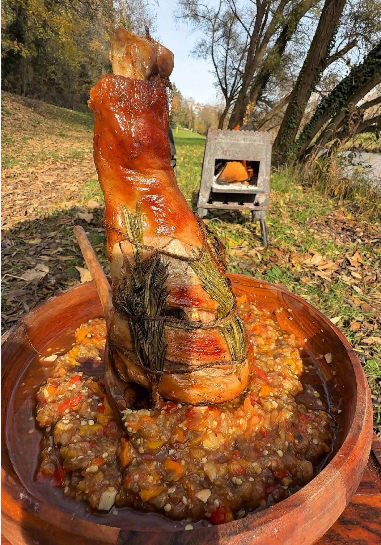 Turkey Leg in Fire 🔥 Follow For More tTasty Video #shorts #kochen 