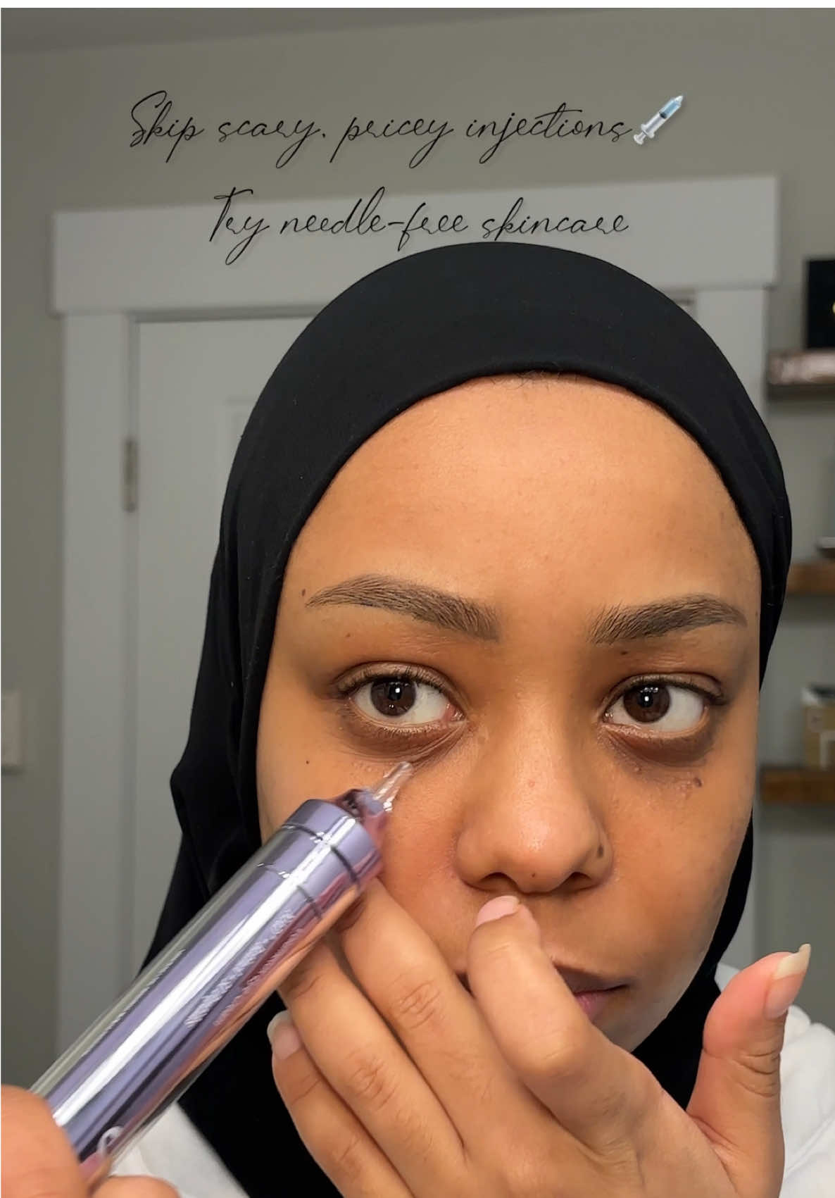 No more injections for me, just Retinol and NAD+✨ Using the @numbuzin NAD+ Retinol Volumetox Eye Cream. #wrinkles #retinoleyecream #nadeyecream #nad #numbuzin 