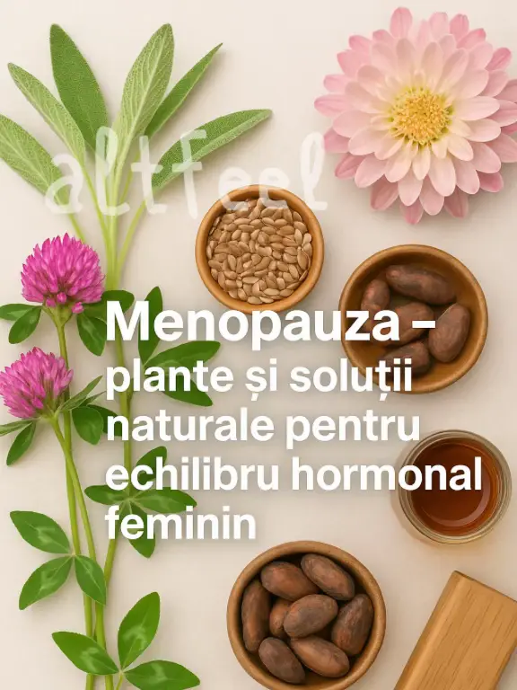 O perioadă firească din viața fiecărei femei, dar care poate aduce valuri de căldură, insomnii, iritabilitate și schimbări emoționale. Vestea bună: corpul răspunde minunat la plante, fitohormoni și ritualuri naturale. 🌿 1. Salvia – planta care reduce bufeurile Foarte blândă și foarte eficientă. ✔️ Scade transpirația nocturnă ✔️ Echilibrează estrogenul natural ✔️ Calmează anxietatea ușoară Se consumă sub formă de ceai 1–2 căni pe zi. 🌸 2. Trifoiul roșu – fitoestrogeni pentru echilibru Conține izoflavone care se leagă de receptorii estrogenici și reduc: – bufeurile – susținerea pielii și mucoaselor (uscăciune vaginală) – variațiile emoționale 🥥 3. Semințele de in – cele mai bune pentru estrogen Bogate în lignani + omega-3. ✔️ echilibrează hormonii ✔️ îmbunătățesc digestia ✔️ reduc inflamația 1 lingură măcinată/zi în apă sau smoothie. 🌺 4. Vitex (fructul castității) – reglare blândă a axei hormonale Vitex acționează asupra hipofizei, crescând producția naturală de progesteron. Este util mai ales în: – iritabilitate – insomnie – sensibilitate emoțională Se ia sub formă de tinctură sau capsule, 2–3 luni. 🍫5. Cacao pură – mineralizant natural pentru femei Cacao în perioadele de epuizare hormonală: ✔️ ridică starea de spirit ✔️ relaxează sistemul nervos ✔️ crește nivelul de magneziu ✔️ reduce anxietatea și tensiunea din corp 🧘‍♀️ 6. Ritualuri uşoare pentru armonie hormonală – yoga + respirație (stimulează glandele endocrine) – somn înainte de ora 23 – reducerea zahărului și a cafelei intens aromate – mers în natură în fiecare zi – hrană caldă și ușor digerabilă 🌿Menopauza este un proces fiziologic normal, iar organismul are capacitatea de a se adapta treptat la noile niveluri hormonale. Un stil de viață echilibrat și sprijinul fitoterapic adecvat pot reduce semnificativ simptomele. Monitorizează-ți starea, observă schimbările și oferă corpului condițiile necesare pentru stabilitate. #sanatateafemeii #menopauza #alimentesanatoase #semintedein #echilibruhormonal 