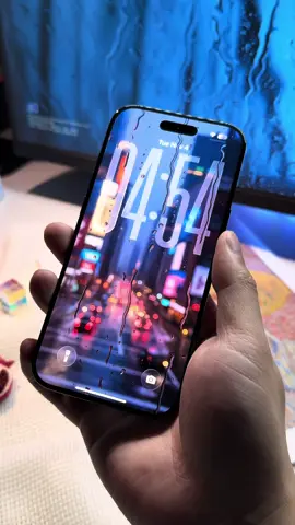 Realistic rain. Realistic lights. This depth effect hits so different. Comment “tutorial” to get the setup. #iphonewallpaper #iphoneair  #iphonecustomization #wallpapers 