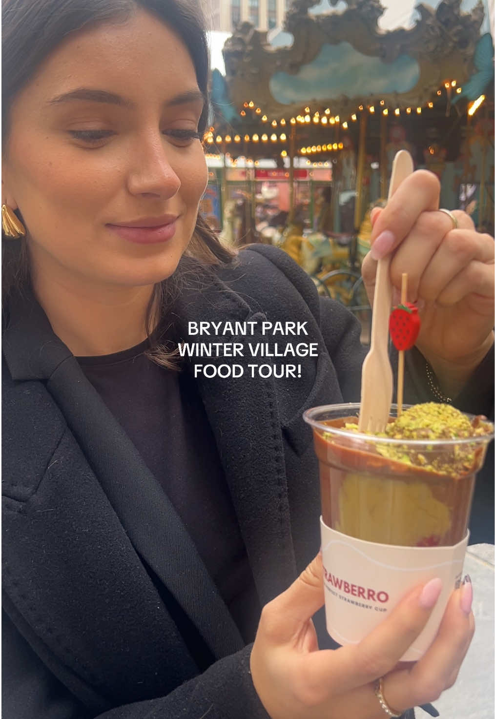 everything I ate at bryant park winter village ☃️ #bryantpark #bryantparkwintervillage #nyc #nycfood #Foodie 