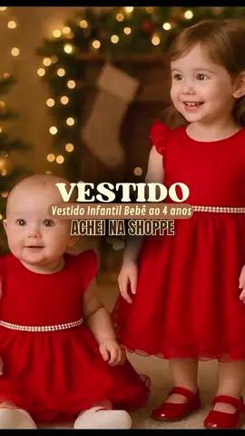 Vestido Recém Nascido à 4 anos Menina. COMPRE AQUI ⤵️  ID: ARM-WJN-FVW #vestidomenina #maedemenina #tiktokcriador #viral #shoppe 