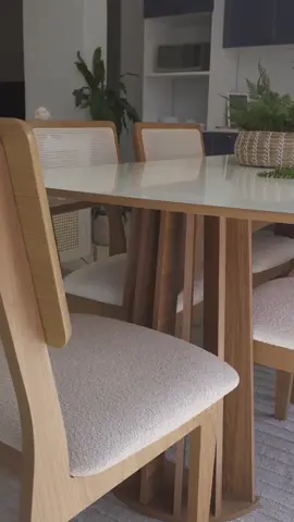 Comente EU QUERO te envio o link! Conjunto Mesa de Jantar 6 Cadeiras Tampo de vidro, cadeiras telinha 🤌🏻💫 . . . . . #mesadejantar #saladejantar #conjuntomesa #magalu #cadeiras 