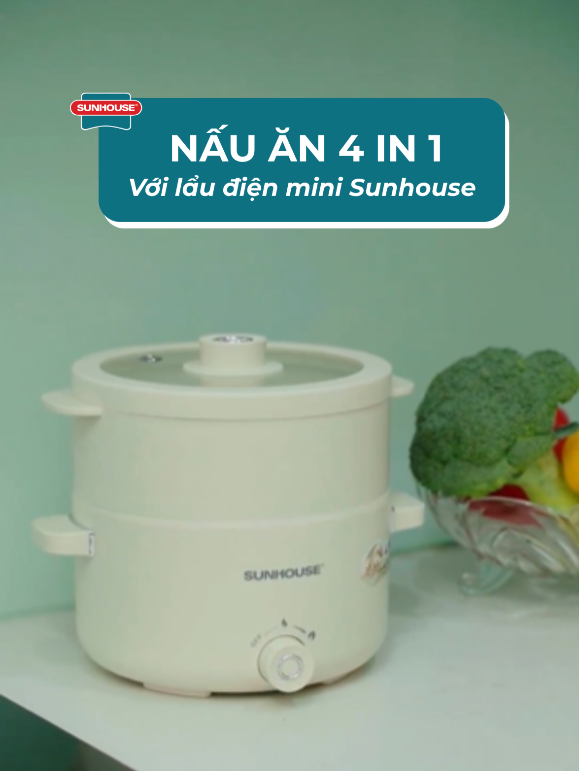 Nấu ăn 4 trong 1 với lẩu điện mini đa năng Sunhouse! #sunhousetronvennhaviet #noilaumini#ancungtiktok #nauancungtiktok