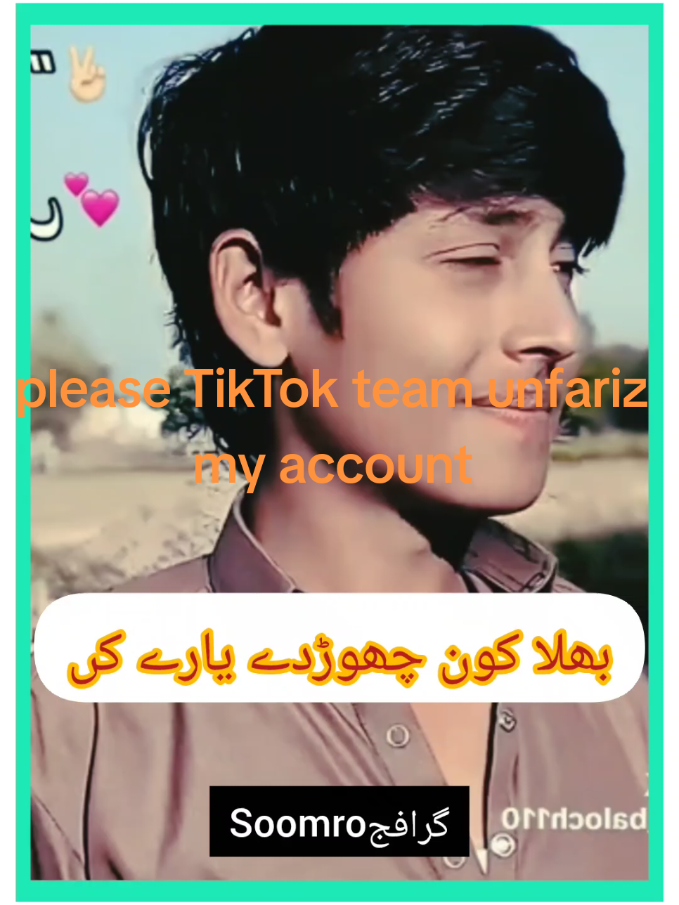 please TikTok team unfariz my account for Aftab Mailk my account 