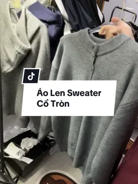 Sweater Len Cổ Tròn 3 Cúc Quảng Châu Phối đồ dễ mặc đi học đi chơi🫣👆👆#aolenquangchau #aolensweater #xuhuongg #xuhuongtiktok #affiliate 