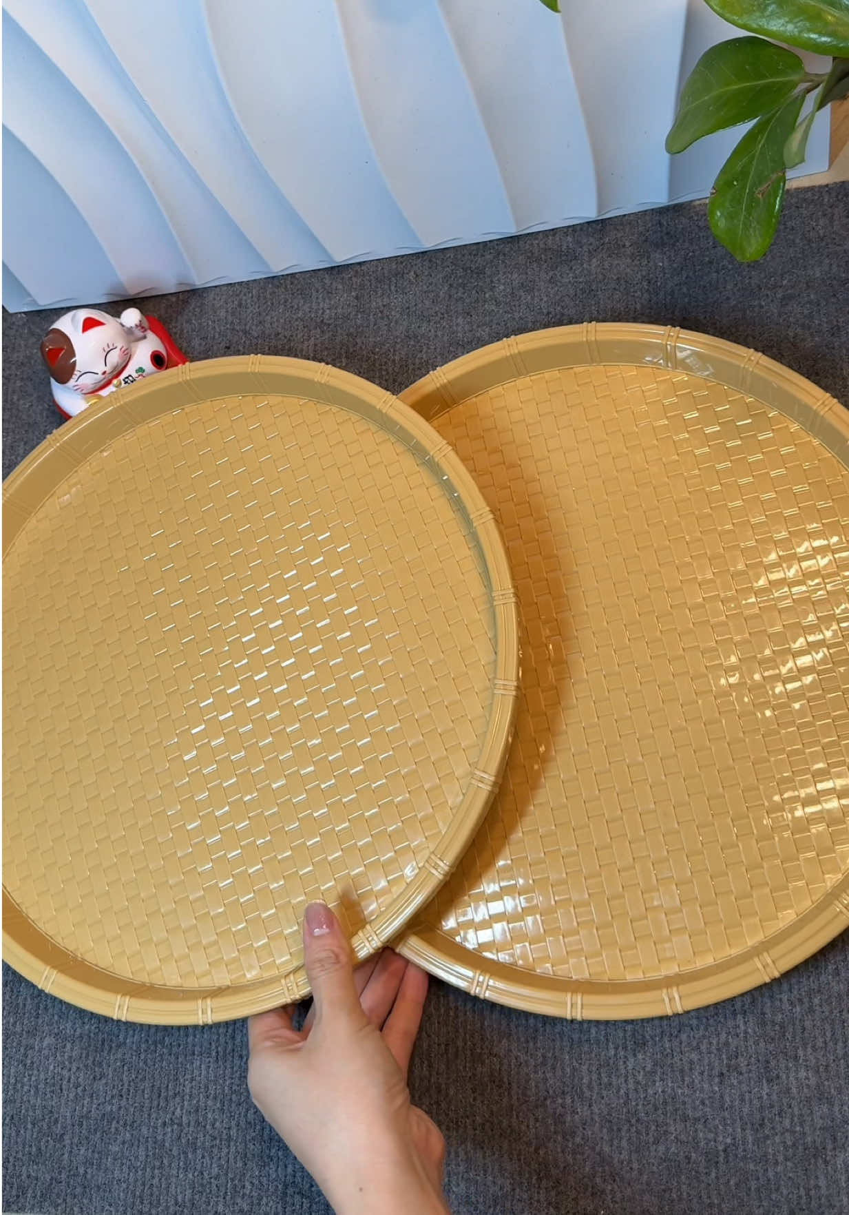 Khay nhựa vân mây tre #khaynhuagiamay #metnhuagiamay #metnhua                                         @Yến Chợ Xép 🎒  @Yến Chợ Xép 🎒  @Yến Chợ Xép 🎒 