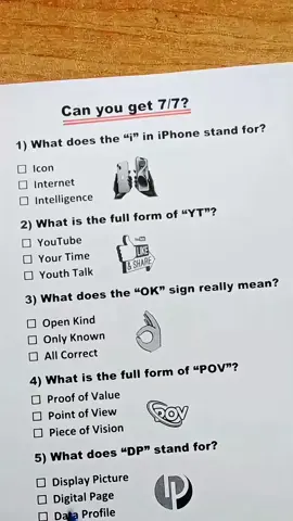 Can you get 7/7❓ Full Form Quiz #fullforms #fullform #quiz #quiztime #trivia 