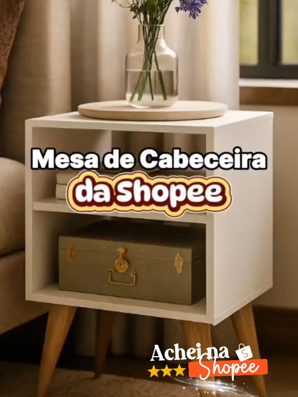 Mesa de Cabeceira Nicho com pé retrô #mesa #cabeceira  #nicho  #retro 
