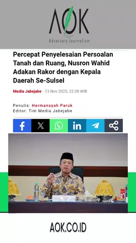Percepat Penyelesaian Persoalan Tanah dan Ruang, Nusron Wahid Adakan Rakor dengan Kepala Daerah Se-Sulsel Baca selengkapnya di jabejabe.pikiran-rakyat.com #nusronwahid #menteri #atrbpn #sulsel #rdtr 