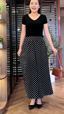 Quần trung niên, quần dài 9 tấc ống rộng 50cm, quần dài ống rộng dáng váy cạp chun #quan9tac #quantrungnien #quanong #thoitrang #xuhuong 