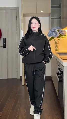 Bộ quần áo khoác gió dù 2 lớp 