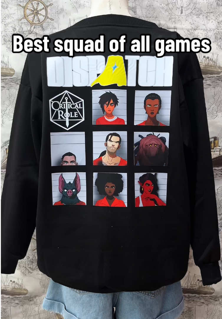 Dispatch Game Character Double Sides Sweatshirt #dispatchgame #dispatchgameedit #robertrobertson #malevola #gameedit 