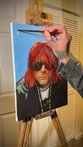 “Dumb” a Kurt Cobain tribute painting. Oils. 12x16. #kurtcobain #nirvana #nirvanaband #grunge #oilpainting 
