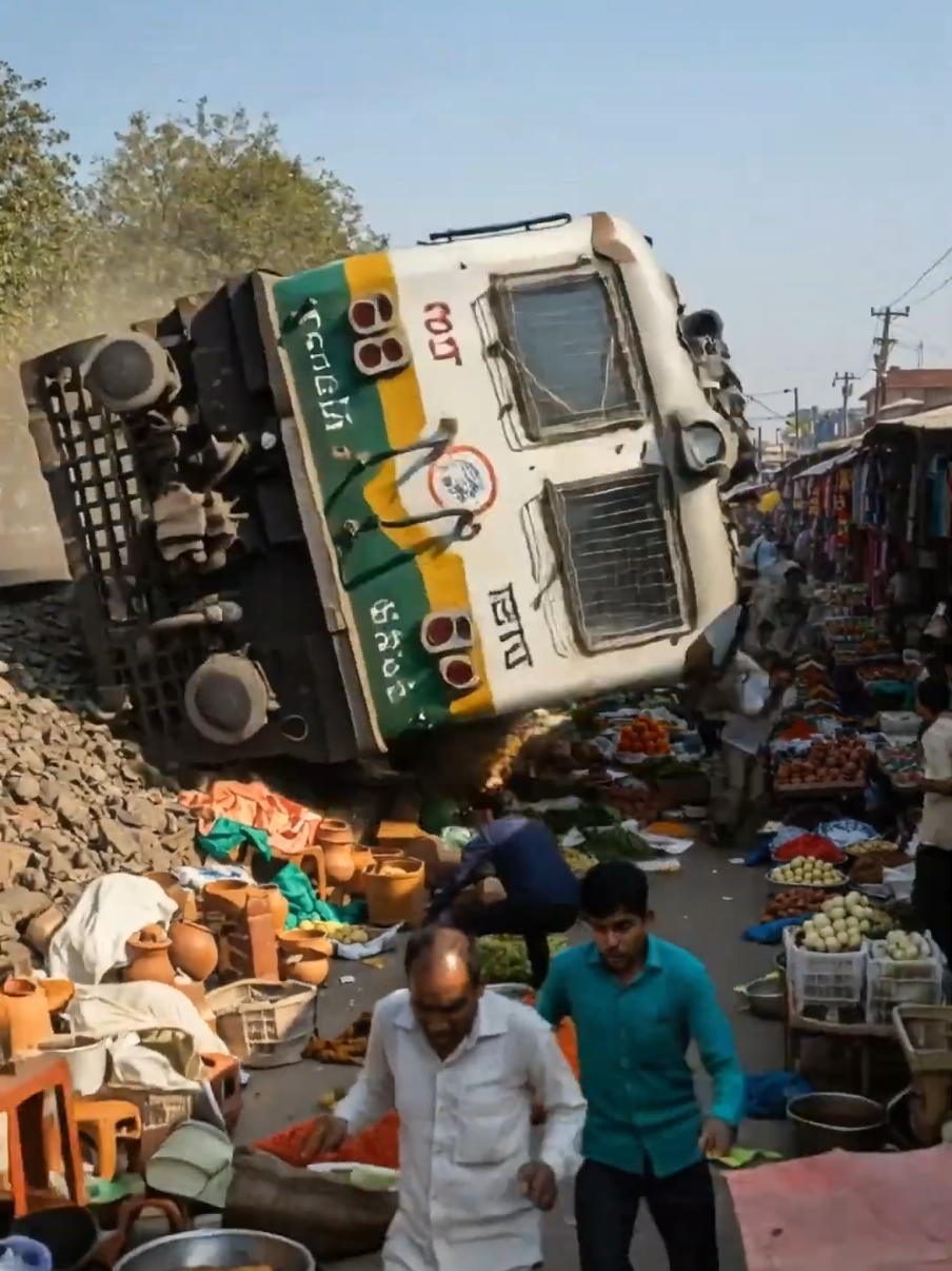 ⚠️💥A train overturn is such a disaster!